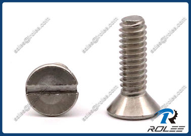 China 304/316/A2/18-8 Stainless Steel Slotted Flat Countersunk Head Machine Screw supplier